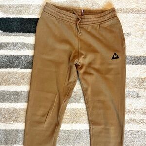 Men brown camel sweatpants joggers Le Coq Sportif size L
